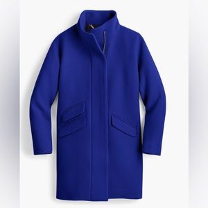 J.Crew Cocoon Coat In Italian Stadium-Cloth Wool : Bright Blue, Size 6T, NWT